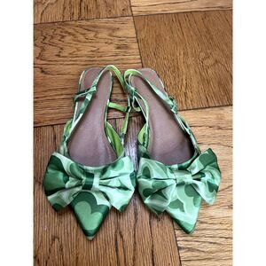 GREEN BALLET FLATS